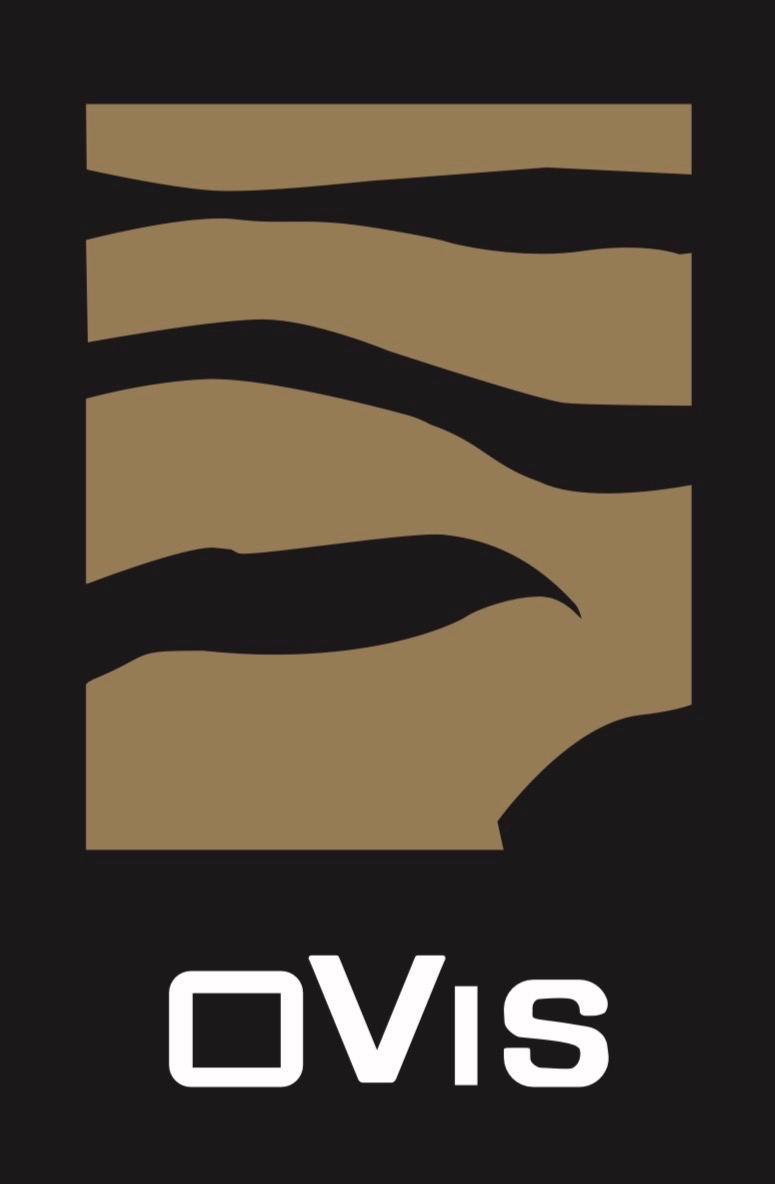 Ovis Collection — official brand mark with earth-toned strata over the OVIS wordmark